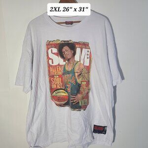 Vintage Y2K Slam Althletic Apparel Allen Iverson White 2XL T-Shirt